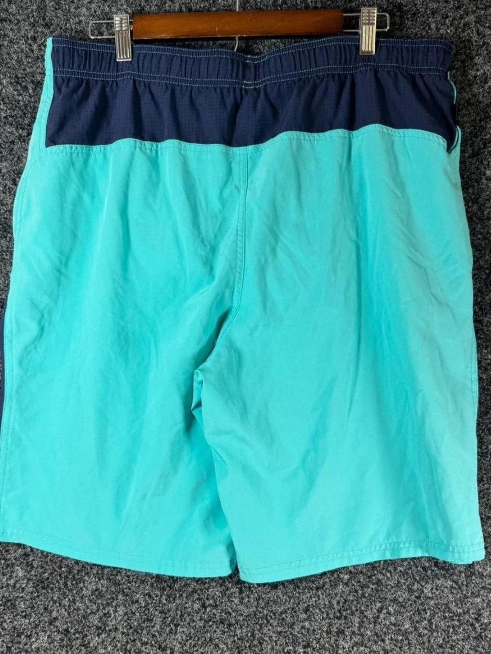 Nike Men's Swim Trunks in Turquoise with Navy Accents- SIZE L(tall)